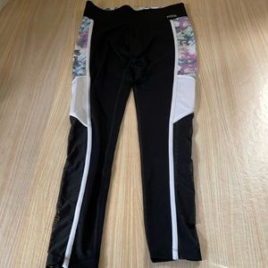 PINK Victoria’s Secret Ultimate leggings black with rainbow accent mesh sheer S